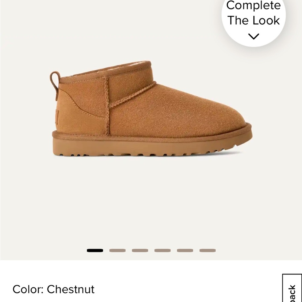 UGG shearling boots: classic Ultra mini ankle boots in Chesnut sz 11